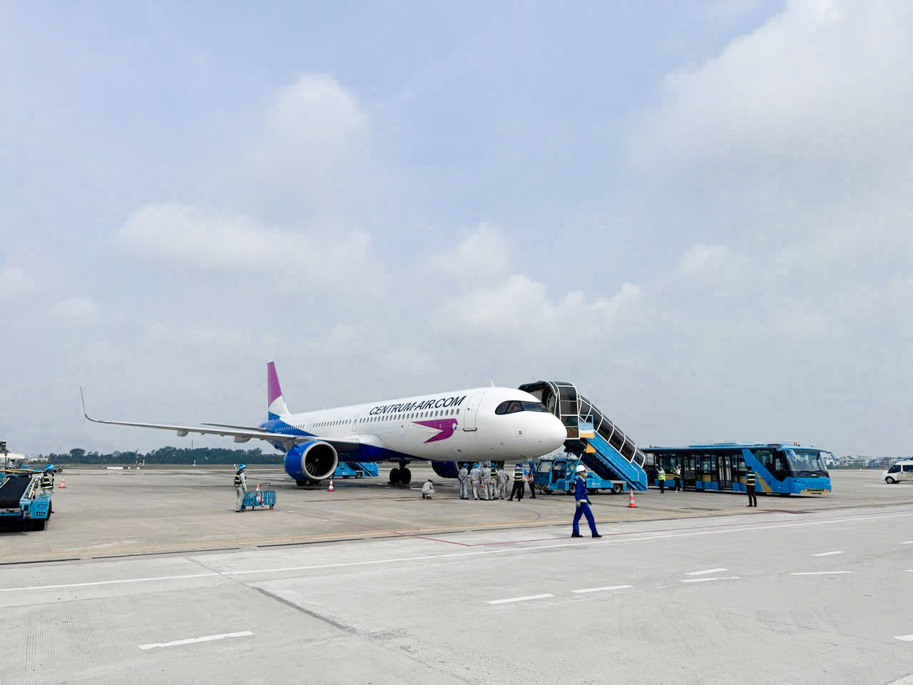 Welcoming the First Flight from Tashkent, Uzbekistan by Centrum A